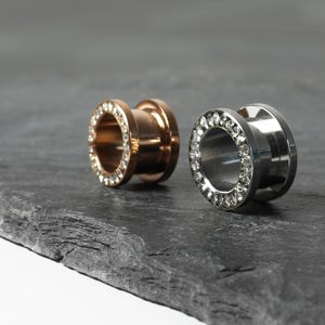 12 mm Flesh Tunnel und Ohr Plugs aus chirurgischem Edelstahl