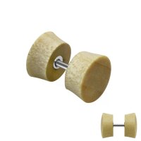 Piercing Fake Plug - Holz - Hellbraun - Konisch