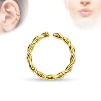 Piercing Ring - Continuous Ring - Gold - Gedreht