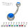 Piercing Banane - Titan - Silber - 2 Kristalle