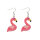 Ohrringe mit rosa Flamingo