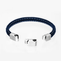 Geflochtenes Leder-Armband mit 2-Glieder Magnetverschluss