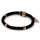 Stoff-Armband mit Kristall-Magnetverschluss und Perlen