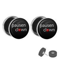 Silberner Fake Plug "Pausen Clown"