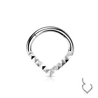 Spitzes Segmentring-Clicker Piercing mit Muster