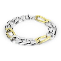 Silber-Goldenes Figarokette Armband