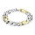 Silber-Goldenes Figarokette Armband